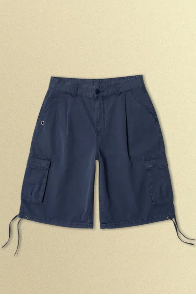 Elwood Baggy Cargo Short In Blue