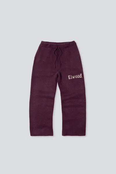 Elwood Baggy Sweater Pant In Maroon