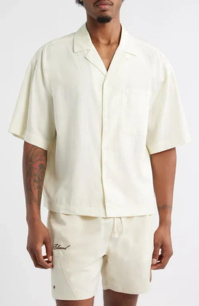 Elwood Boxy Camp Shirt In White