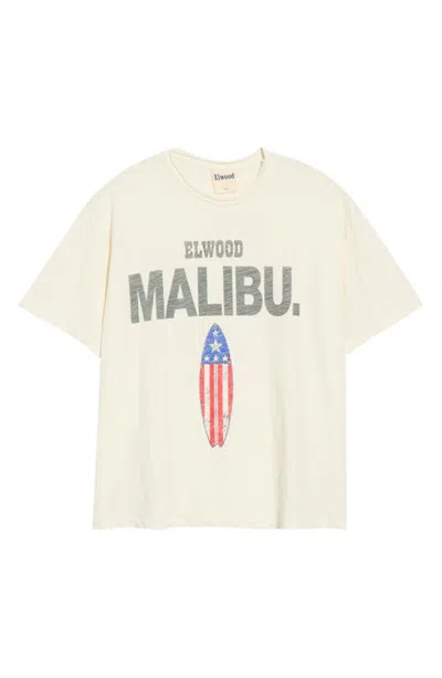 Elwood Broad Cotton Graphic T-shirt In Vintage White