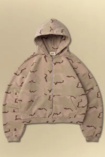 Elwood Camo Zip Hoodie In Multi