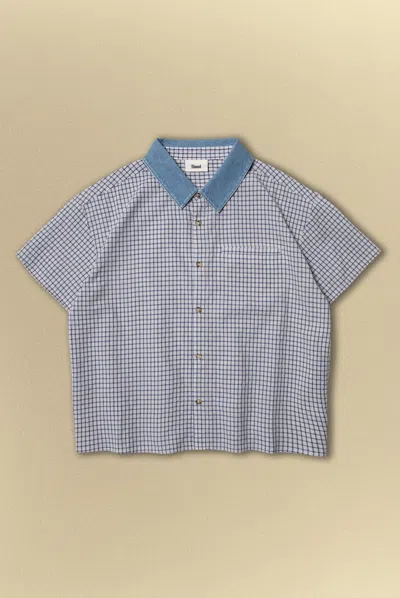 Elwood Contrast Collar Shirt In Blue