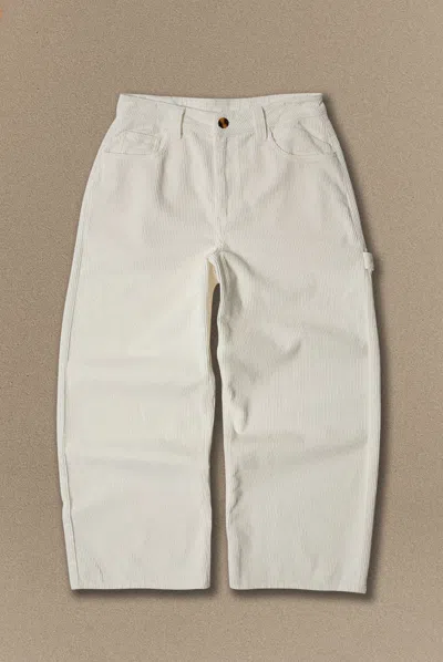 Elwood Corduroy Carpenter Pant In White