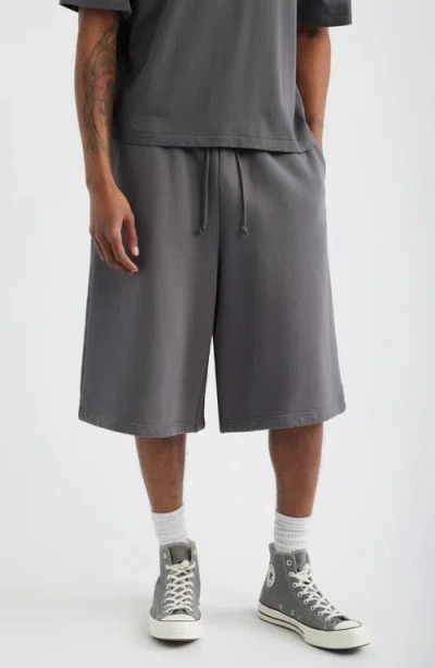 Elwood Core Big Cotton French Terry Sweat Shorts In Gray