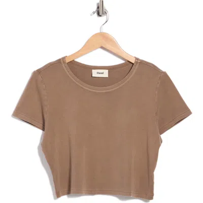Elwood Core Cotton Crop Baby Doll Tee In Vintage Brown