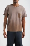 Elwood Core Distressed Cotton Jersey T-shirt In Brown