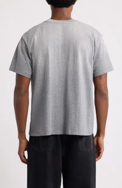 Elwood Core Distressed Tee In Dark Ash Grey