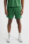 Elwood Core Organic Cotton Brushed Terry Sweat Shorts In Green