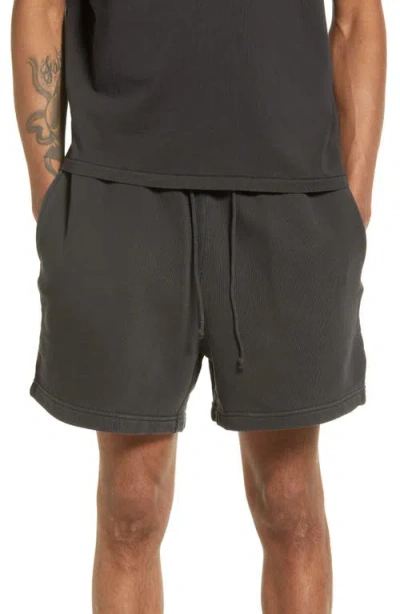 Elwood Core Organic Cotton Brushed Terry Sweat Shorts In Gray