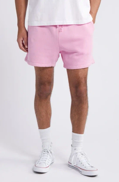 Elwood Core Organic Cotton Brushed Terry Sweat Shorts In Vintage Pink