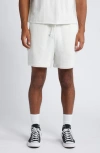 Elwood Core Organic Cotton Brushed Terry Sweat Shorts In Vintage Snow Heather