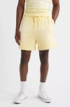 Elwood Core Organic Cotton Brushed Terry Sweat Shorts In Yellow