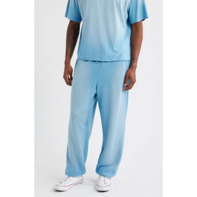 Elwood Core Organic Cotton Brushed Terry Sweatpants In Blue