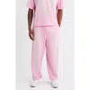 Elwood Core Organic Cotton Brushed Terry Sweatpants In Pink