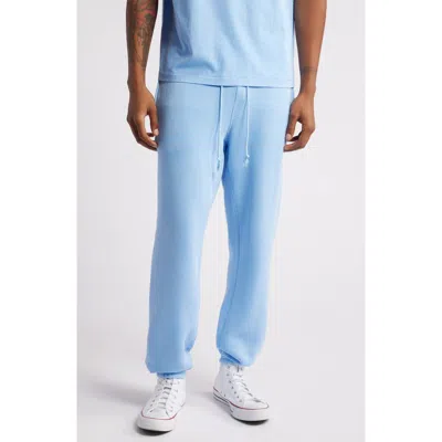 Elwood Core Organic Cotton Brushed Terry Sweatpants In Blue