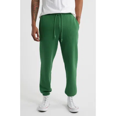 Elwood Core Organic Cotton Brushed Terry Sweatpants In Green