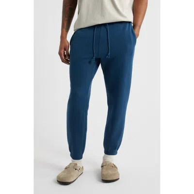 Elwood Core Organic Cotton Brushed Terry Sweatpants In Blue