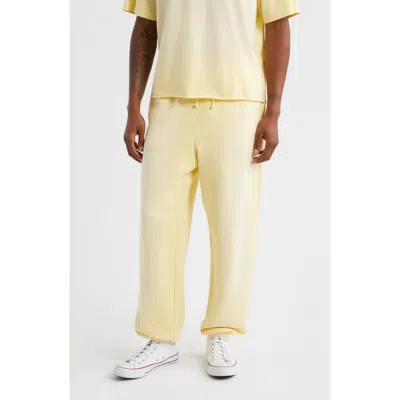 Elwood Core Organic Cotton Brushed Terry Sweatpants In Yellow
