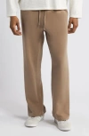 Elwood Core Cotton Straight Leg Sweatpants In Brown
