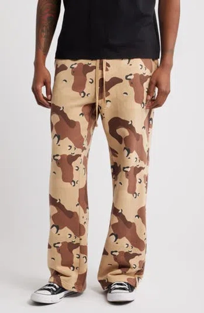 Elwood Core Organic Cotton Straight Leg Sweatpants In Brown