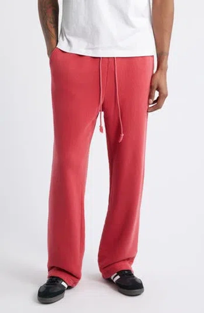 Elwood Core Organic Cotton Straight Leg Sweatpants In Pink