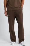 Elwood Core Organic Cotton Straight Leg Sweatpants In Vintage Chocolate