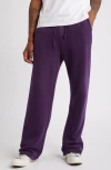 Elwood Core Organic Cotton Straight Leg Sweatpants In Vintage Grape