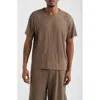 Elwood Core Oversize Cotton Jersey T-shirt In Brown