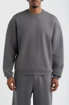 Elwood Core Oversize Crewneck Sweatshirt In Gray