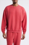 Elwood Core Oversize Crewneck Sweatshirt In Red