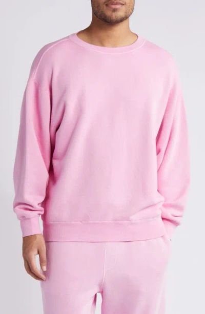 Elwood Core Oversize Crewneck Sweatshirt In Vintage Pink