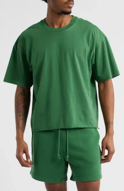 ELWOOD ELWOOD CORE OVERSIZE CROP COTTON T-SHIRT