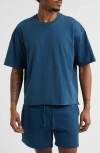 Elwood Core Oversize Organic Cotton Jersey T-shirt In Blue