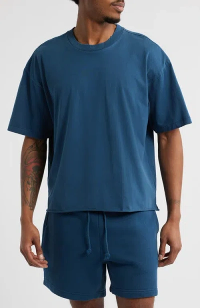 ELWOOD ELWOOD CORE OVERSIZE CROP COTTON T-SHIRT