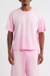 Elwood Core Oversize Crop Cotton T-shirt In Pink