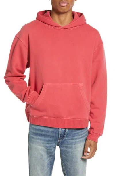 Elwood Core Oversize Organic Cotton Brushed Terry Hoodie In Pink