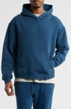 Elwood Core Oversize Organic Cotton Brushed Terry Hoodie In Blue