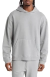 Elwood Core Oversize Organic Cotton Brushed Terry Hoodie In Gray