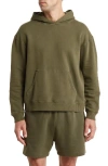 Elwood Core Oversize Organic Cotton Brushed Terry Hoodie In Green