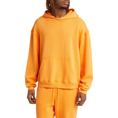 Elwood Core Oversize Organic Cotton Brushed Terry Hoodie In Hunters Orange