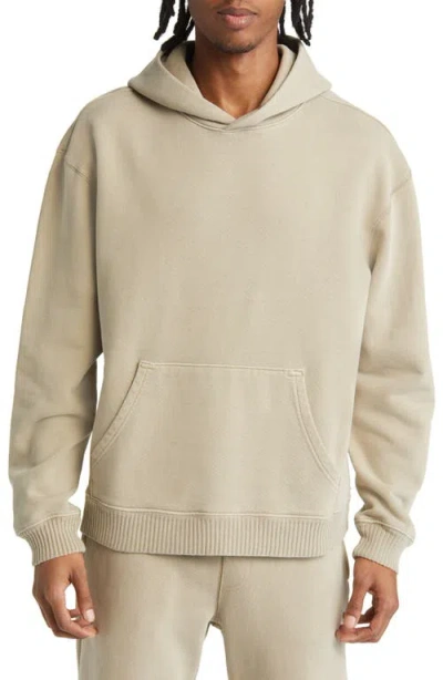 Elwood Core Oversize Organic Cotton Brushed Terry Hoodie In Neutral