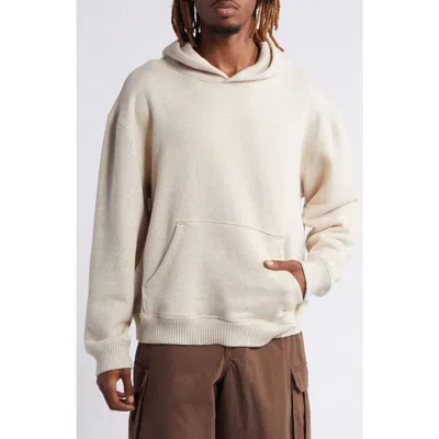 Elwood Core Oversize Organic Cotton Brushed Terry Hoodie In Oatmeal