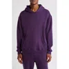 Elwood Core Oversize Organic Cotton Brushed Terry Hoodie In Vintage Grape