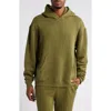 Elwood Core Oversize Organic Cotton Brushed Terry Hoodie In Vintage Olive