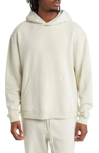 Elwood Core Oversize Organic Cotton Brushed Terry Hoodie In White