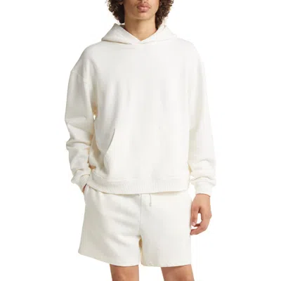 Elwood Core Oversize Organic Cotton Brushed Terry Hoodie In White