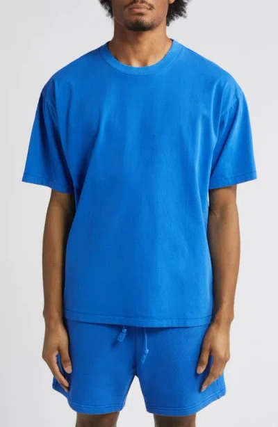 Elwood Core Oversize Organic Cotton Jersey T-shirt In Blue