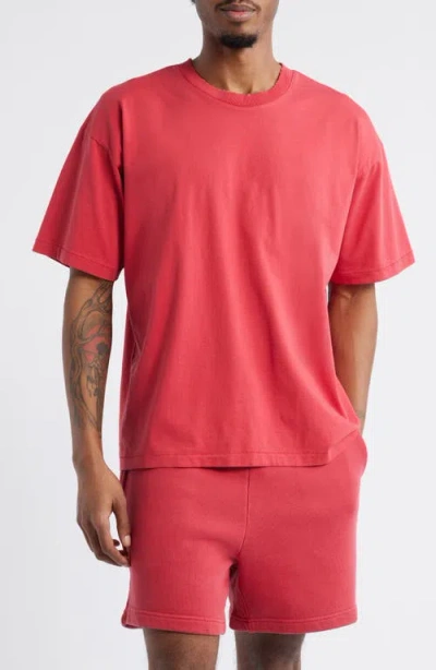 Elwood Core Oversize Organic Cotton Jersey T-shirt In Vintage Cherry