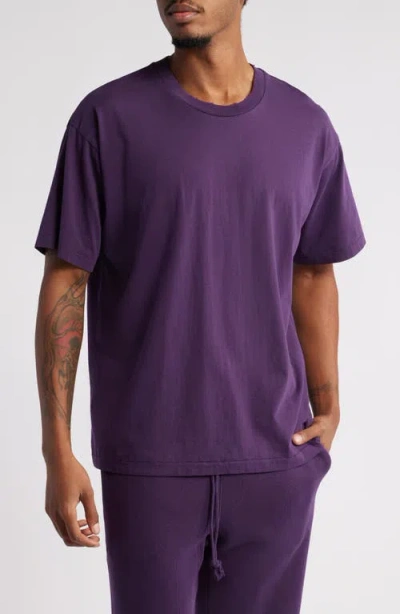 Elwood Core Oversize Organic Cotton Jersey T-shirt In Vintage Grape