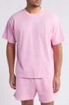 Elwood Core Oversize Organic Cotton Jersey T-shirt In Vintage Pink